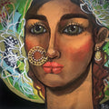 Untitled 6' figurative acrylic painting by artist Suruchi Jamkar, 12x12 inch, on canvas