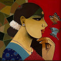 Untitled 6' figurative acrylic painting by artist Agacharya A, 12x12 inch, on canvas