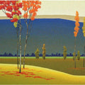 'Untitled 6' nature acrylic painting by artist Satish Mane, 36x60 inch, on canvas