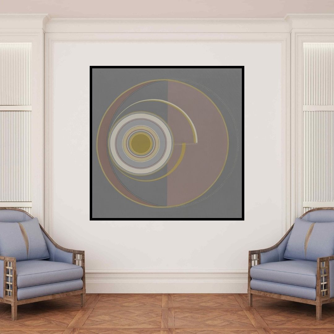 In-situ view of Dhruti Mahajan's 'Untitled 6 (Intersecting Realities)' painting in a room