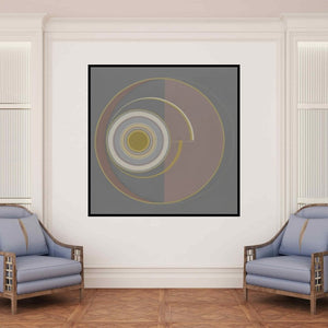 In-situ view of Dhruti Mahajan's 'Untitled 6 (Intersecting Realities)' painting in a room