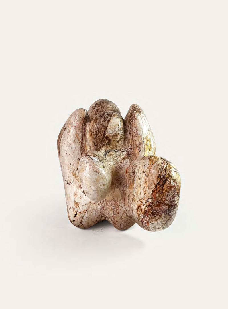 Untitled 6' abstract Jasper Stone sculpture by artist Rambali Prajapati, 18x16 inch, on jasper stone