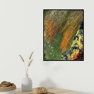 Kartikey Sharma's 'Untitled 6' painting visualized above a sofa in a contemporary room.