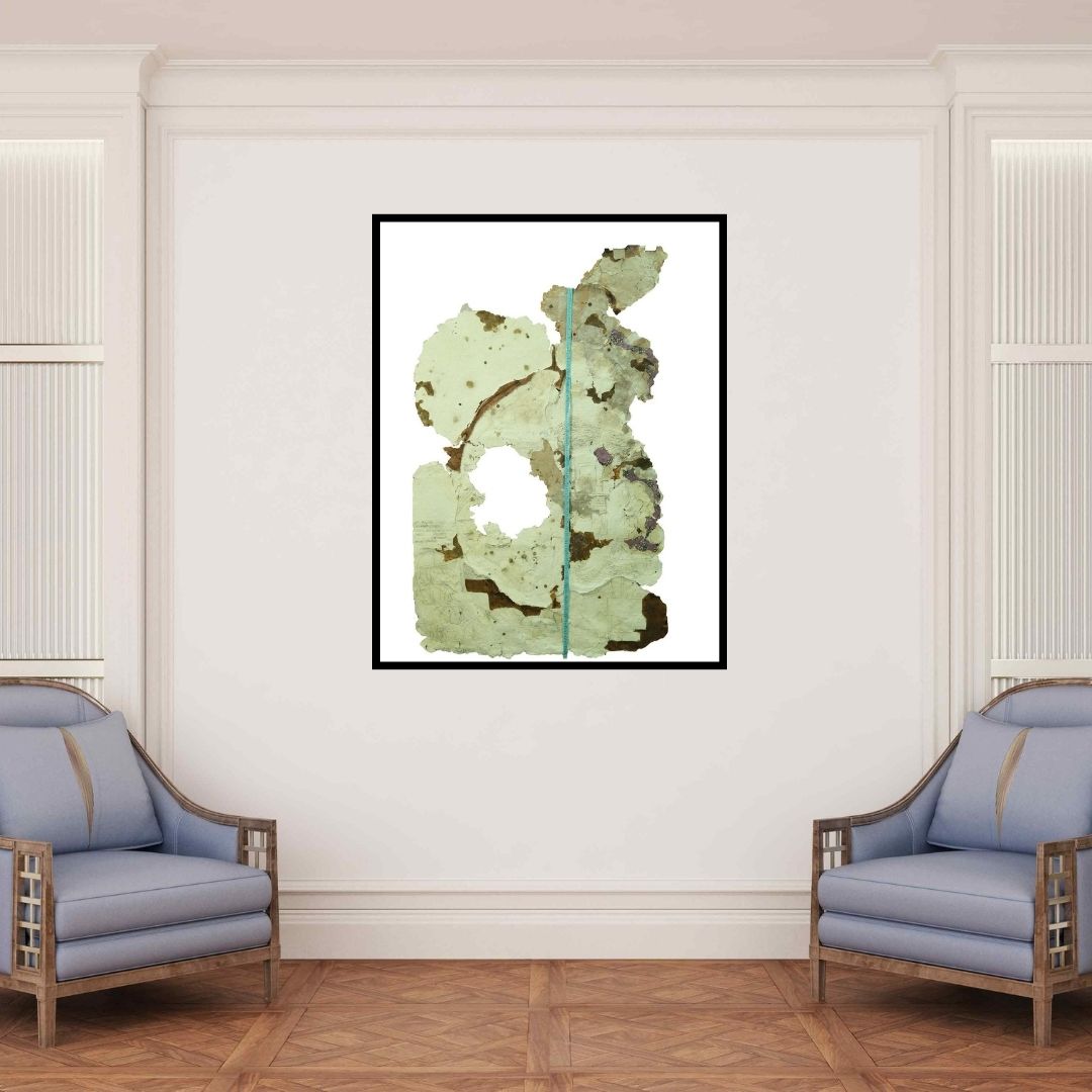 In-situ view of Subhadip Bhattacharya's 'Untitled 6' painting in a room