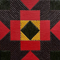 Untitled 606' abstract acrylic painting by artist Sandesh Khule, 18x18 inch, on canvas