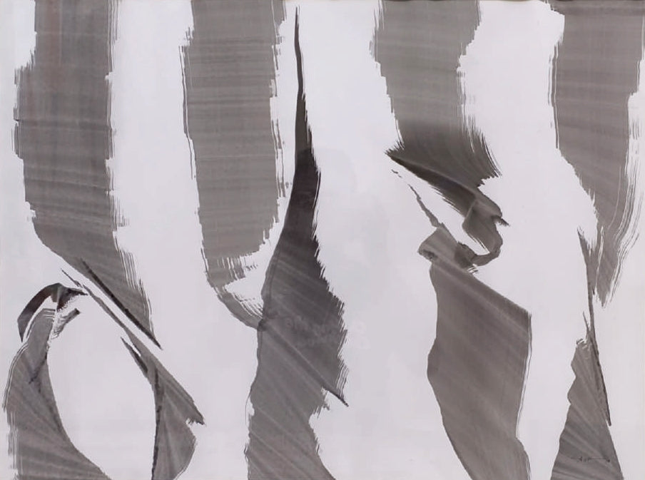 Untitled 61' abstract acrylic-ink painting by artist Anand Kamdar, 22x29 inch, on paper
