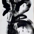 Untitled 66' abstract acrylic painting by artist Anand Kamdar, 36x12 inch, on canvas