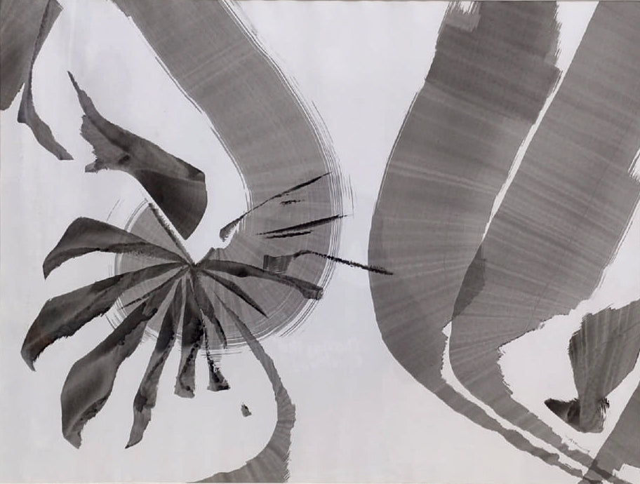 Untitled 66' abstract acrylic-ink painting by artist Anand Kamdar, 22x29 inch, on paper