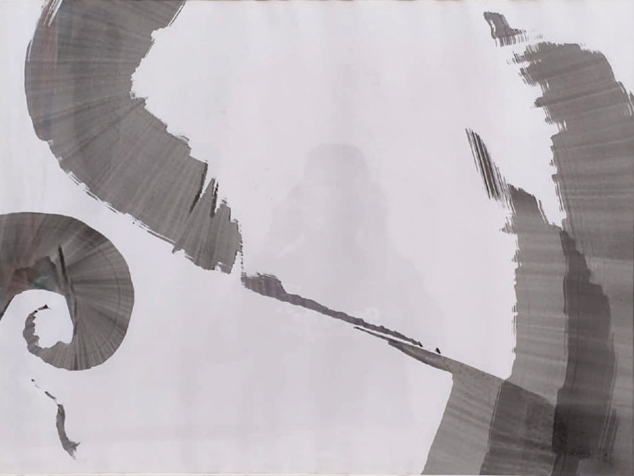 Untitled 67' abstract acrylic-ink painting by artist Anand Kamdar, 22x29 inch, on paper