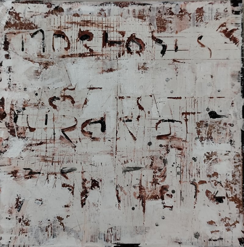 Untitled 7' abstract mixed-media painting by artist Ankita Aswale, 12x12 inch, on paper