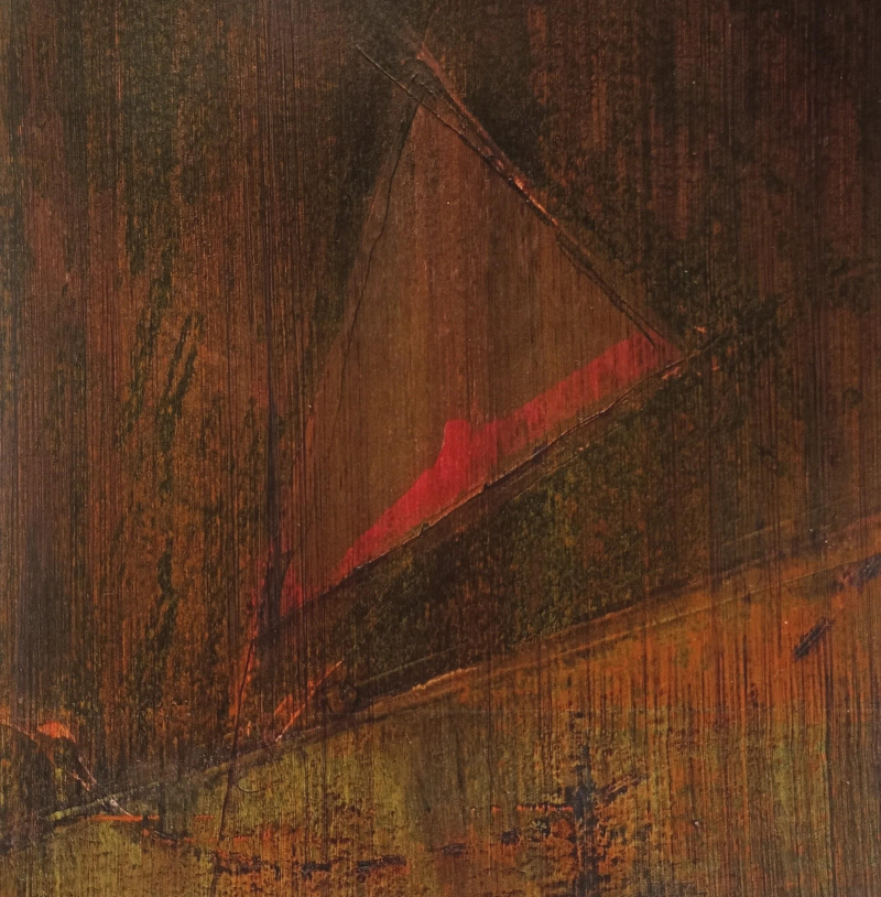 Untitled 7' abstract acrylic painting by artist Yash Chawardol, 6x6 inch, on paper