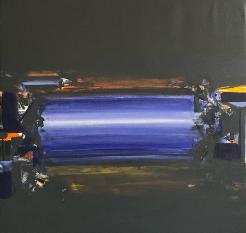 Untitled 7' abstract acrylic painting by artist Chaitan Bhosale, 36x36 inch, on canvas