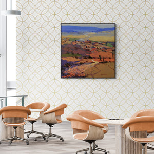 In-situ view of Hari Dhongade's 'Untitled 7' painting in a room