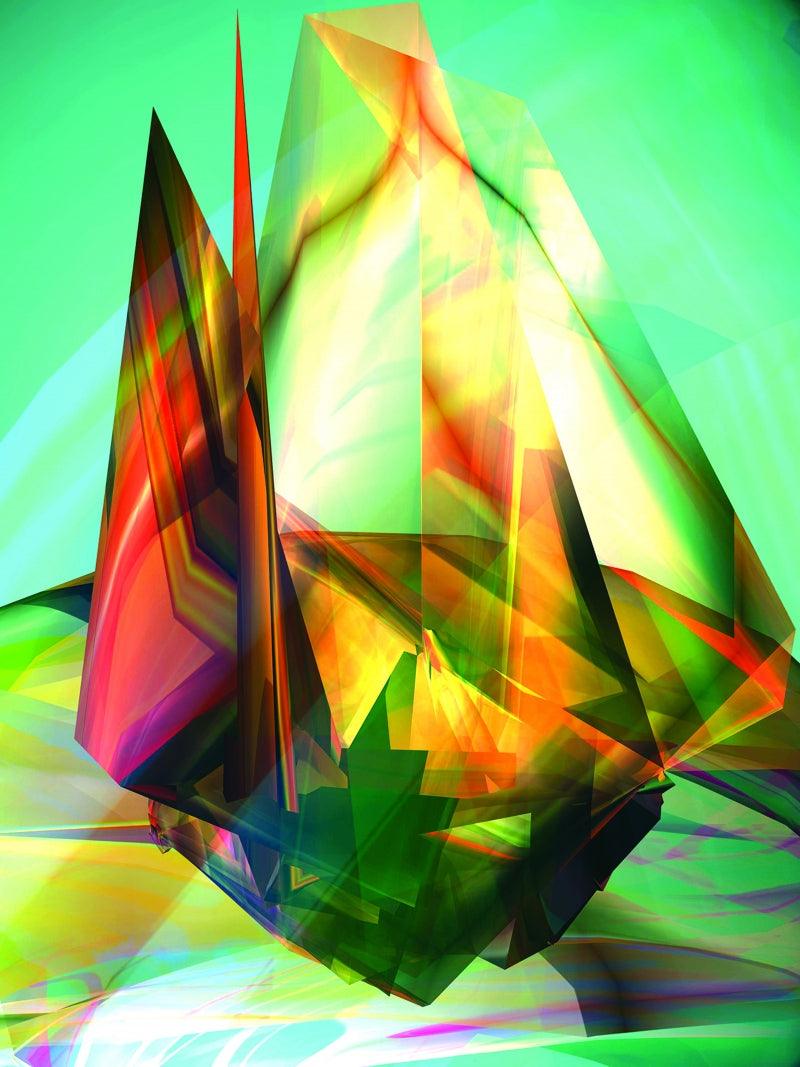 Abstract Digital Painting digital art titled 'Untitled 7', 19x14 inches, by artist Filomina Pawar on canvas