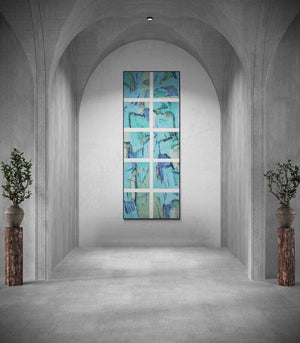 In-situ view of Anuja Paturkar's 'Untitled 70 (A Visual Symphony)' painting in a room