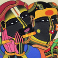 Untitled 712' figurative acrylic painting by artist Thota Vaikuntam, 12x16 inch, on canvas