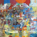 Untitled 74' abstract acrylic painting by artist Srj Surajit Chakraborty, 33x40 inch, on canvas