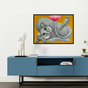 In-situ view of Venkat Shyam's 'Untitled 8' painting in a room