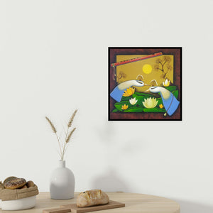 In-situ view of Arvind R Mahajan's 'Untitled 8' painting in a room