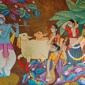 Untitled 8' figurative acrylic painting by artist Pravin Utge, 72x120 inch, on canvas