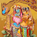 Untitled 8' religious acrylic painting by artist Prabhakar Ahobilam, 48x48 inch, on canvas