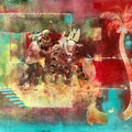 Untitled 8' contemporary mixed-media painting by artist Satish Multhalli, 21x29 inch, on canson paper