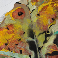 Untitled 8' contemporary mixed-media painting by artist Makarand Rane, 9x7 inch, on paper