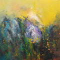 Untitled 85' abstract acrylic painting by artist Dnyaneshwar Dhavale, 36x48 inch, on canvas