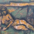 Nude acrylic painting titled 'Untitled 86', 15x20 inches, by artist Santoshkumar Patil on Canvas