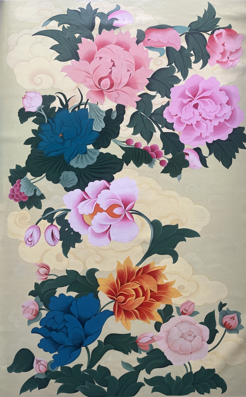 Untold Stories Of Past' nature acrylic painting by artist Aditi Agarwal, 60x36 inch, on canvas