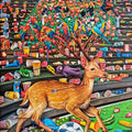 Unveiling The Wonders Of The World 1' contemporary oil painting by artist Anoop Mv, 48x36 inch, on canvas
