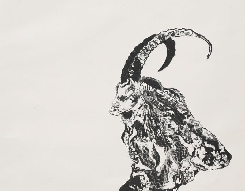 Animals printmaking titled 'Unwinding 3', 12x14 inches, by artist Divya Patwa on Paper