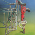 contemporary acrylic oil painting titled 'Utility', 36x48 inches, by artist Subhendu Mishra on Canvas