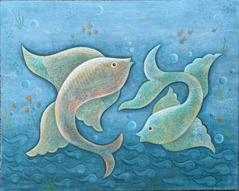 Vaatsalya' animals acrylic painting by artist Rashmi Shivhare, 24x30 inch, on canvas