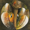 Vakratunda 1' religious acrylic painting by artist Kanchan Mahante, 42x42 inch, on canvas