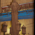 Cityscape sculpture titled 'Vanguard', 13x9x4 inches, by artist Shriram Mandale on Teak Wood