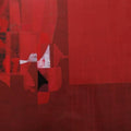 Abstract mixed media painting titled 'Vanic Red', 18x24 inches, by artist Gajanan Kabade on Synthic Board