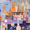 Varanasi 2' religious acrylic painting by artist Anand Bekwad, 48x36 inch, on canvas