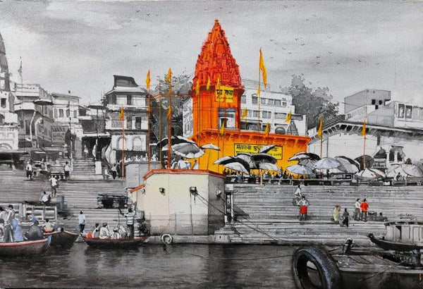 Varanasi by Amlan Dutta | ArtZolo.com