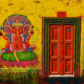 Varanasi 62 (Ganesha)' religious acrylic painting by artist Anil Kumar Yadav, 36x48 inch, on canvas