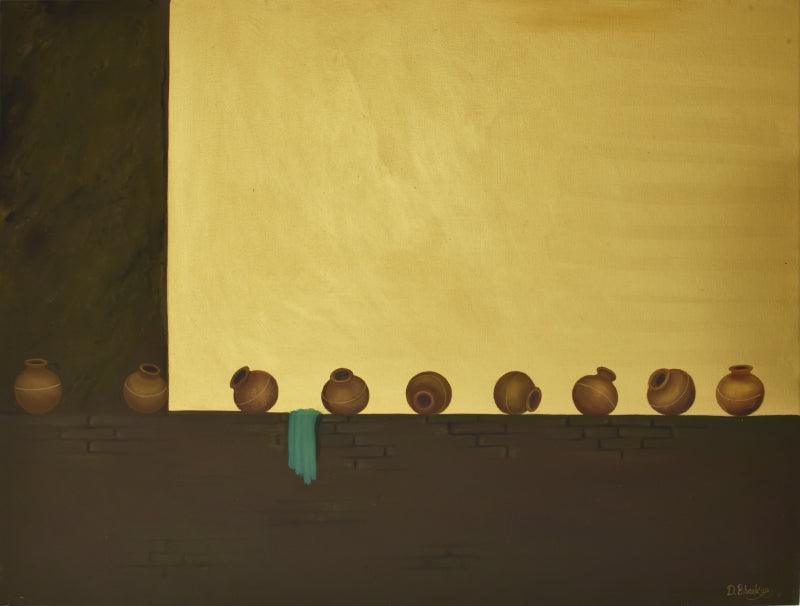 Lifestyle oil painting titled 'Variance', 36x48 inches, by artist Durshit Bhaskar on Canvas