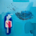 Varnadhyatma 24' abstract acrylic painting by artist Mohd Majeed Mansoori, 48x48 inch, on canvas