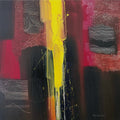 Varnadhyatma 43' abstract oil painting by artist Mohd Majeed Mansoori, 24x24 inch, on canvas