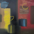 Varnadhyatma 46' abstract oil painting by artist Mohd Majeed Mansoori, 24x24 inch, on canvas