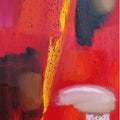 Varnadhyatma 70' abstract oil painting by artist Mohd Majeed Mansoori, 63x26 inch, on canvas