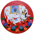 'Vatsalya' religious pichwai traditional_art by artist Seema Gupta, 36x36 inch, on canvas