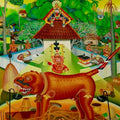 Religious oil painting titled 'Vechicle Of The God', 48x36 inches, by artist Rejeesh Sarovar on Canvas