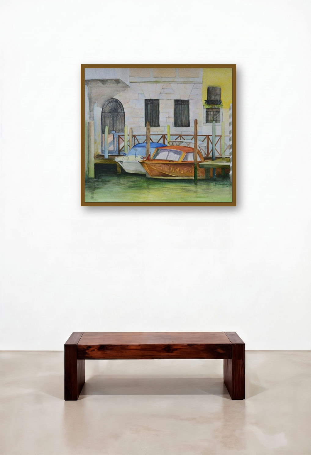 Venetian Hues I (Venetian Canal Boats)