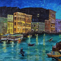 Cityscape acrylic painting titled 'Venice 1', 24x36 inches, by artist Shikha Poddar on Canvas