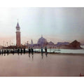 Cityscape watercolor painting titled 'Venice 3', 7x11 inches, by artist Arunava Ray on Paper